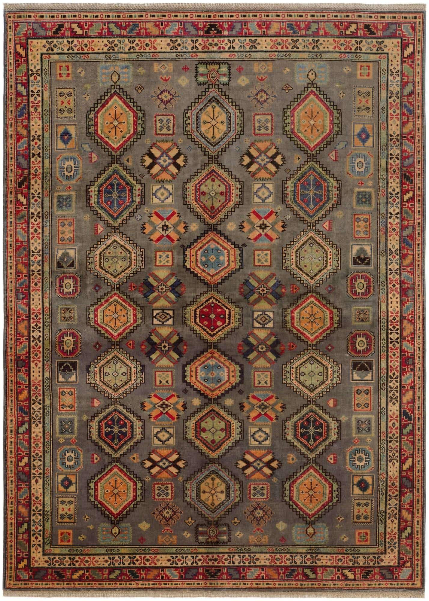 5' 8 x 8' Hand Knotted Kazak Rug