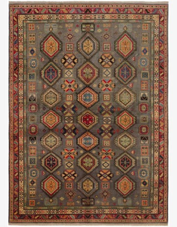 5' 8 x 8' Hand Knotted Kazak Rug