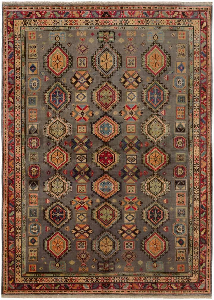 5' 8 x 8' Hand Knotted Kazak Rug