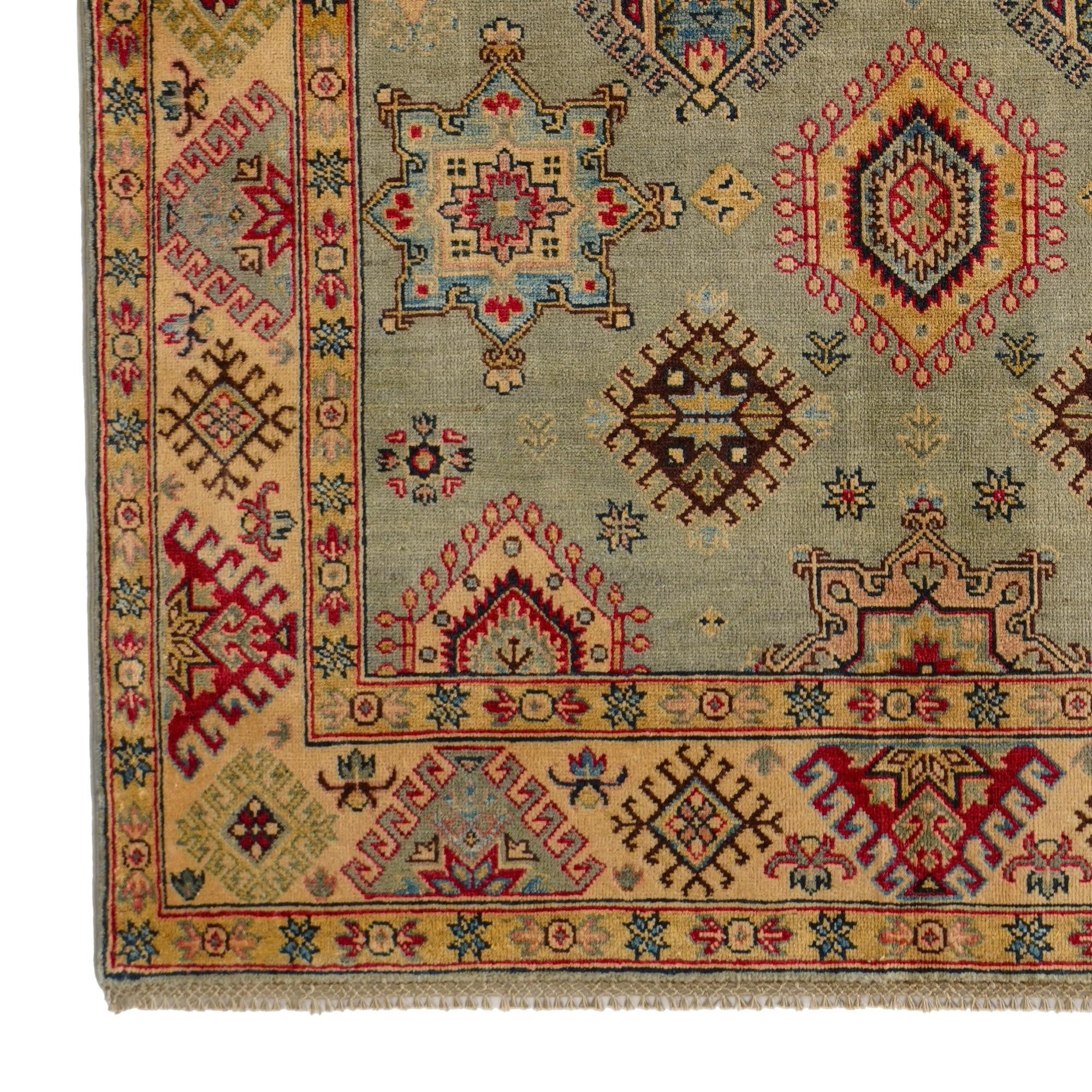 5' 5 x 7' 11 Hand Knotted Kazak Rug