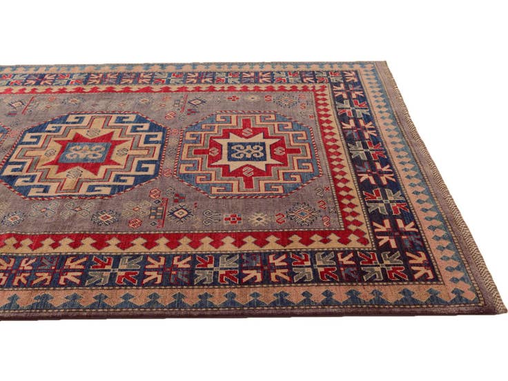 Detail image of 5' 7 x 7' 7 Hand Knotted Kazak Rug