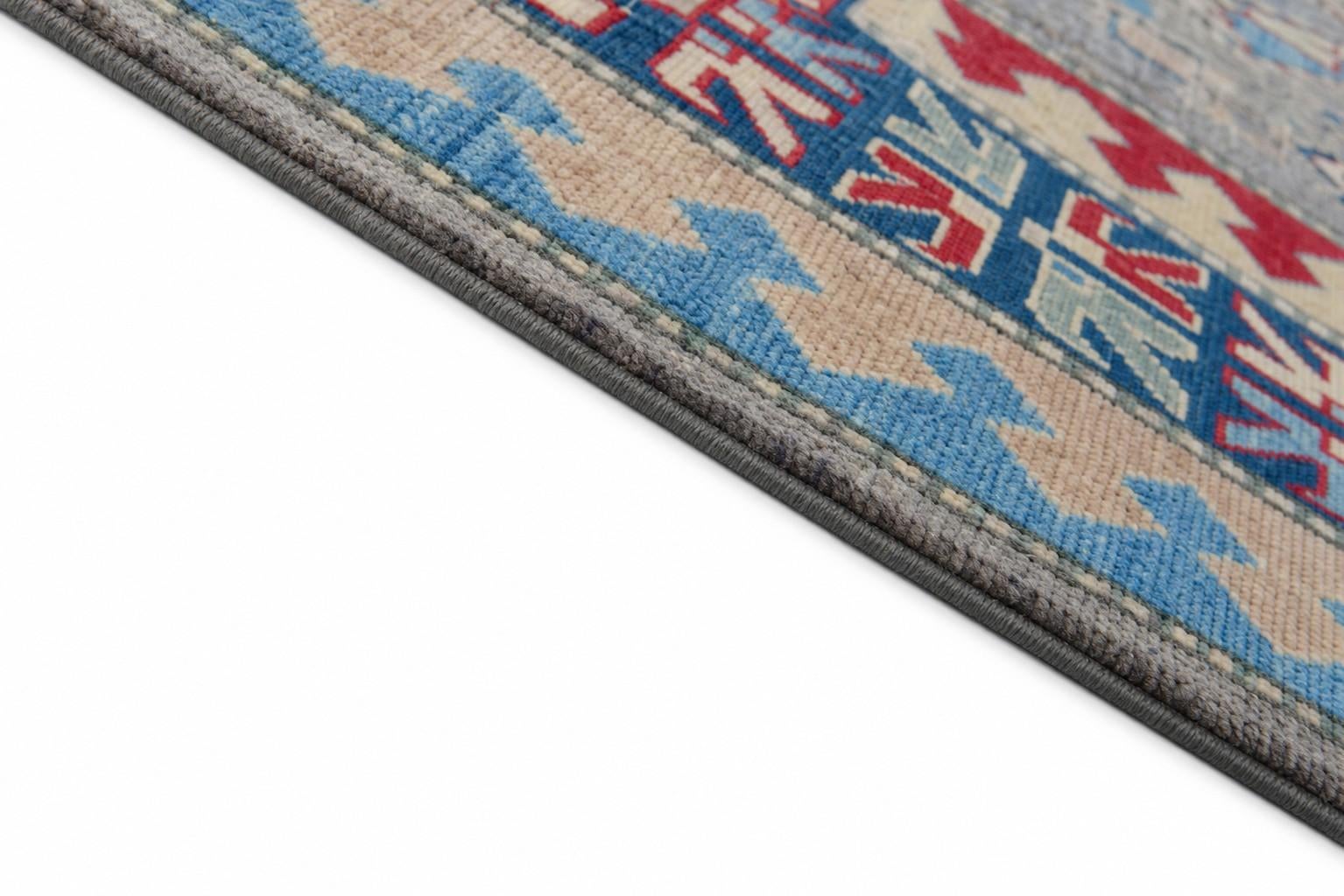 Detail image 8 of 12: 5' 7 x 7' 7 Hand Knotted Kazak Rug