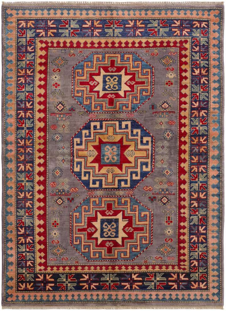 5' 7 x 7' 7 Hand Knotted Kazak Rug