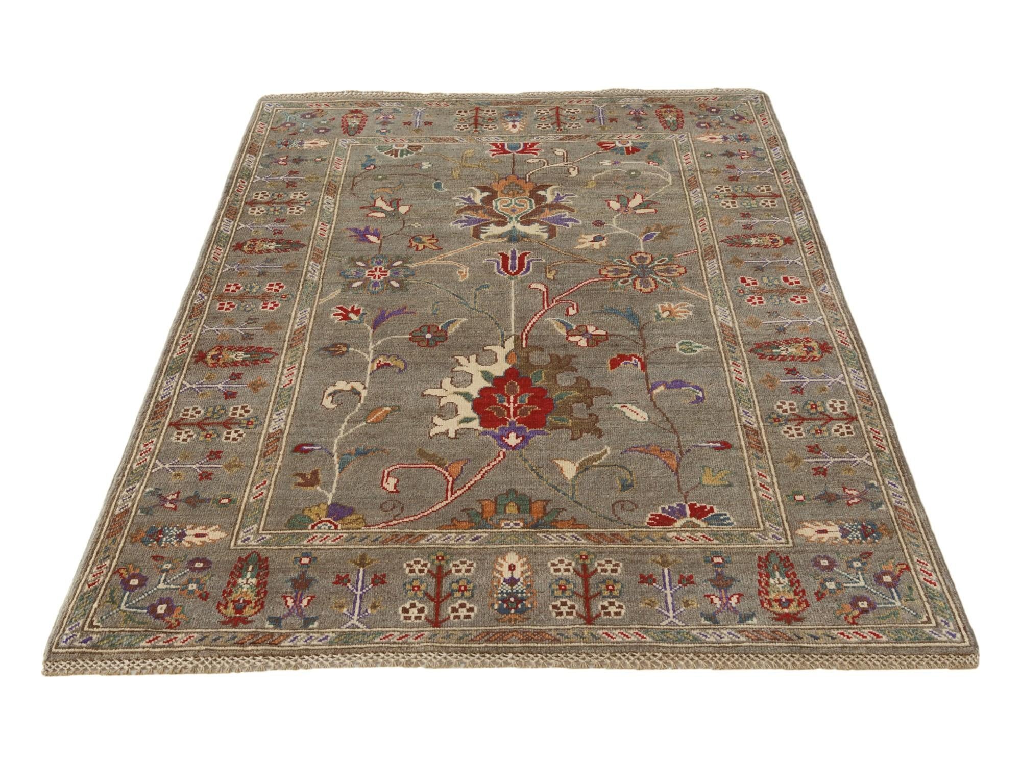 4' x 6' 3 Hand Knotted Kazak Rug