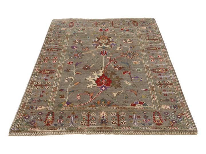 4' x 6' 3 Hand Knotted Kazak Rug
