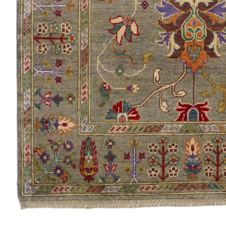 Detail image of 4' x 6' 3 Hand Knotted Kazak Rug