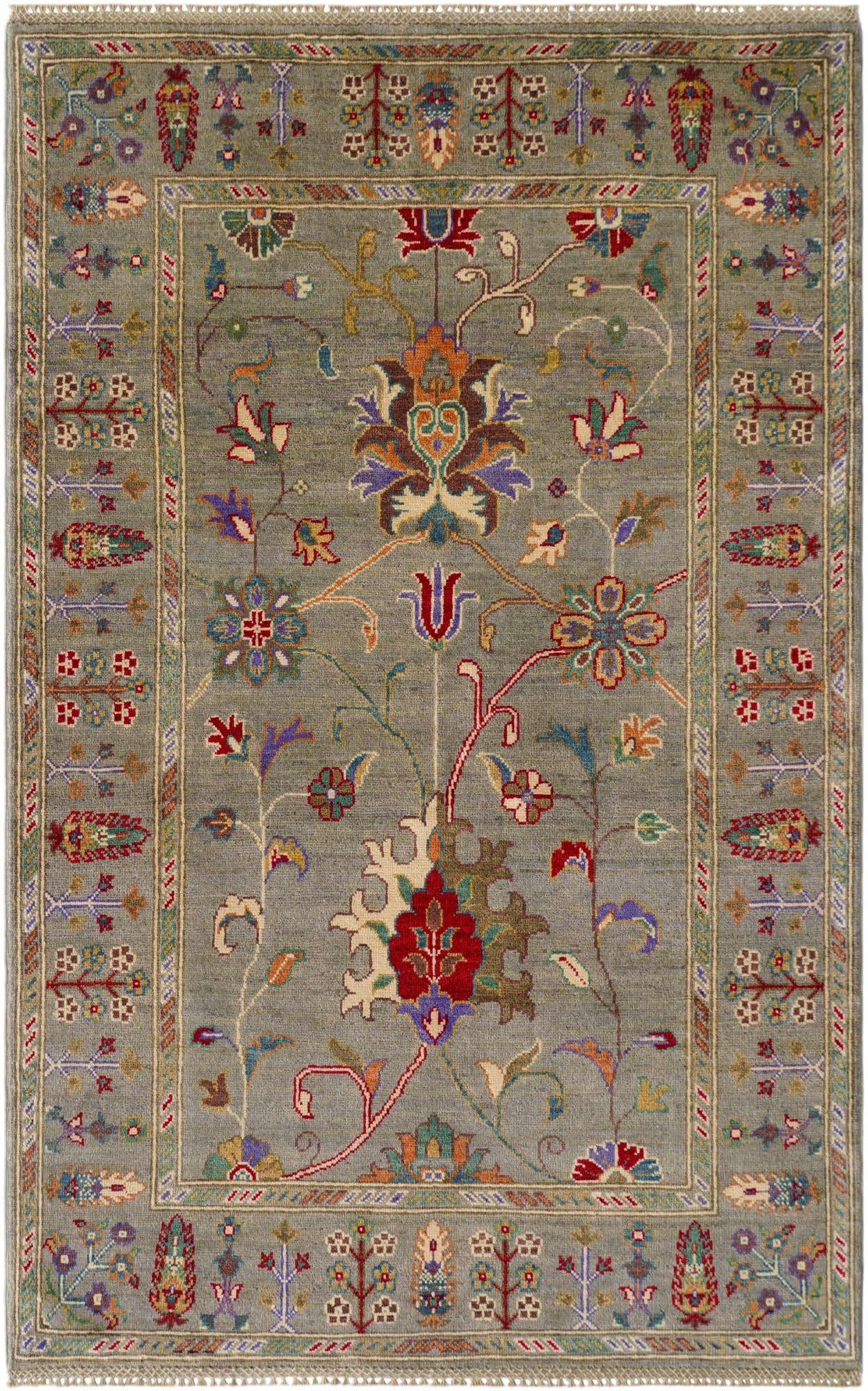 4' x 6' 3 Hand Knotted Kazak Rug