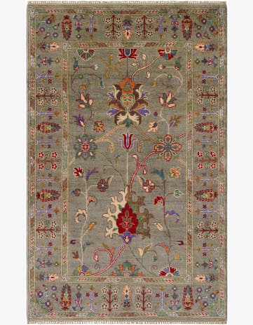 4' x 6' 3 Hand Knotted Kazak Rug