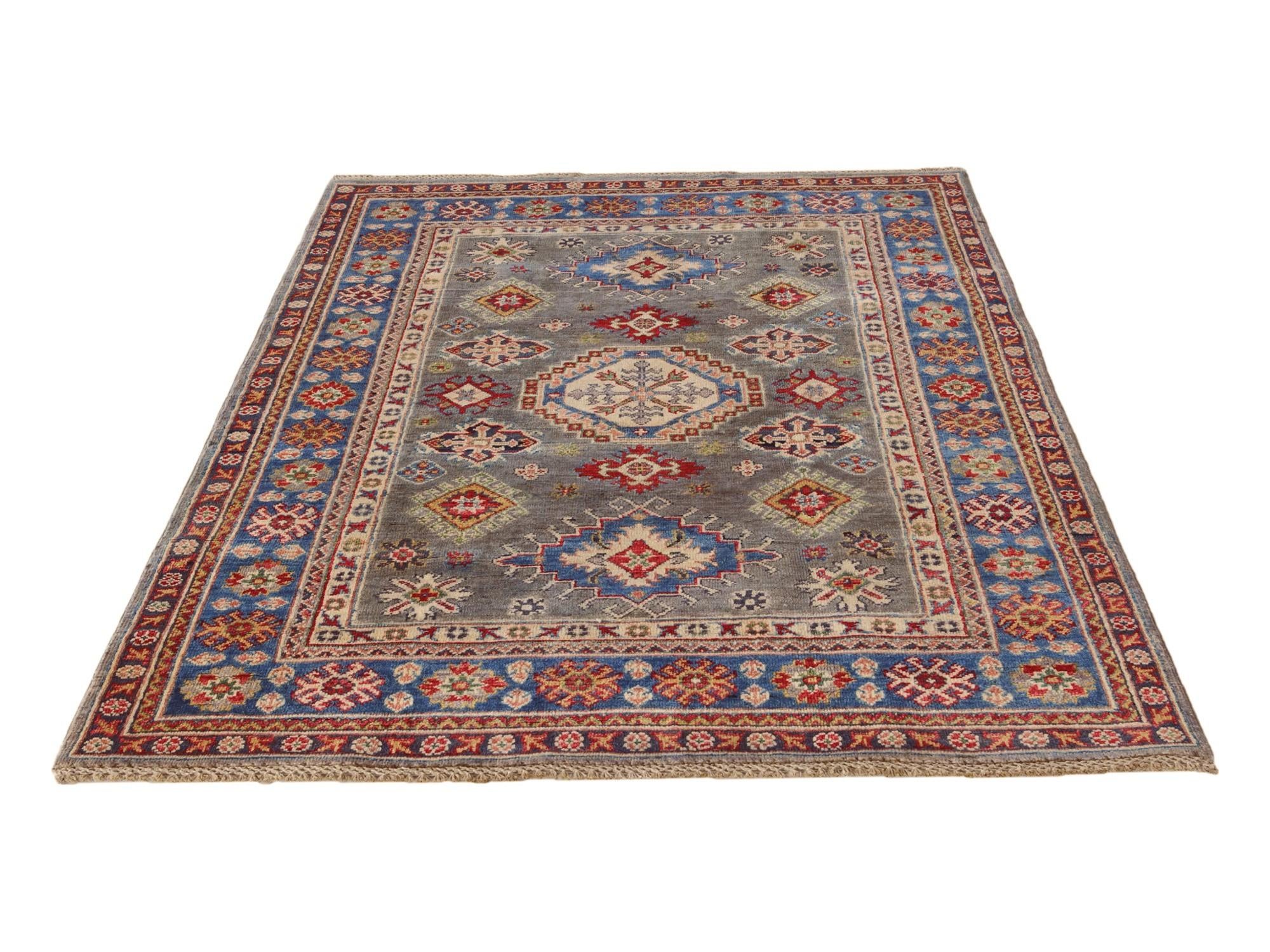4' 2 x 6' Hand Knotted Kazak Rug