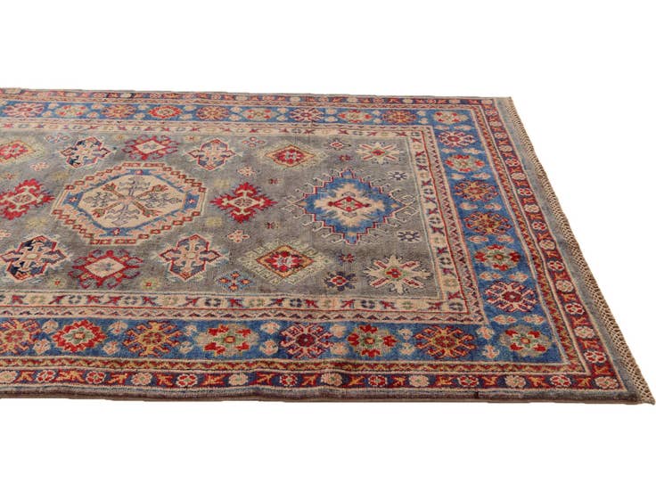 Detail image of 4' 2 x 6' Hand Knotted Kazak Rug