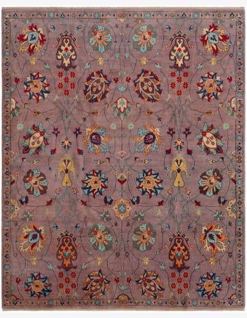 8' x 9' 9 Hand Knotted Kazak Rug
