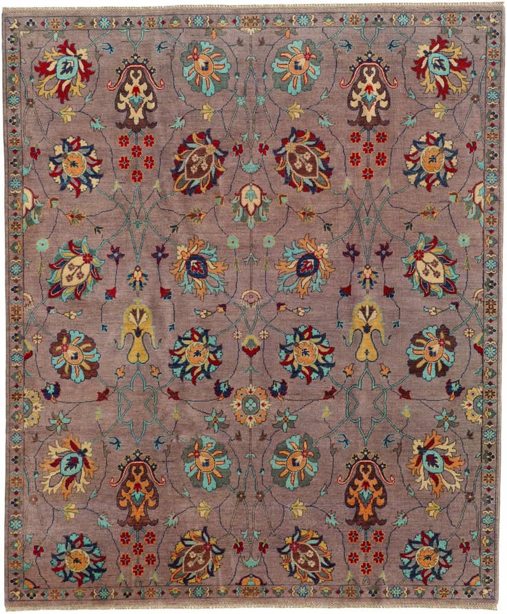 Detailansicht von 245cm x 295cm Handgeknüpft Kazak Teppich