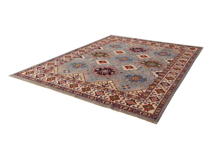 8' x 10' 6 Hand Knotted Kazak Rug