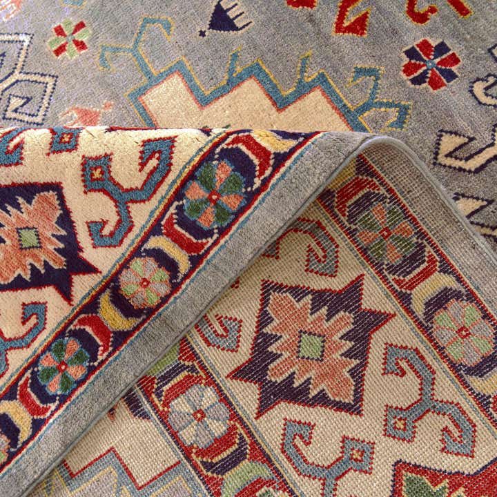 8' x 10' 6 Hand Knotted Kazak Rug
