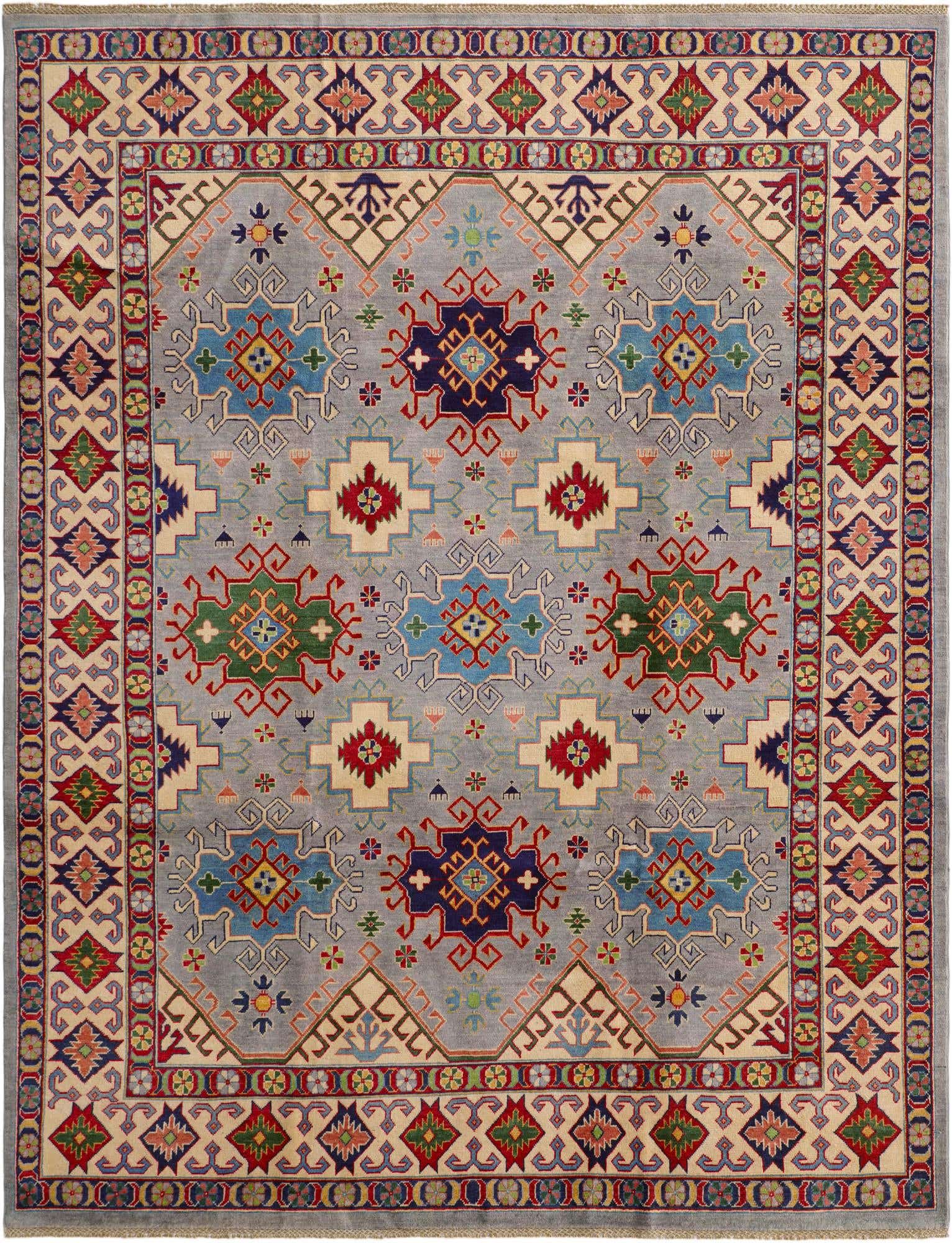 8' x 10' 6 Hand Knotted Kazak Rug