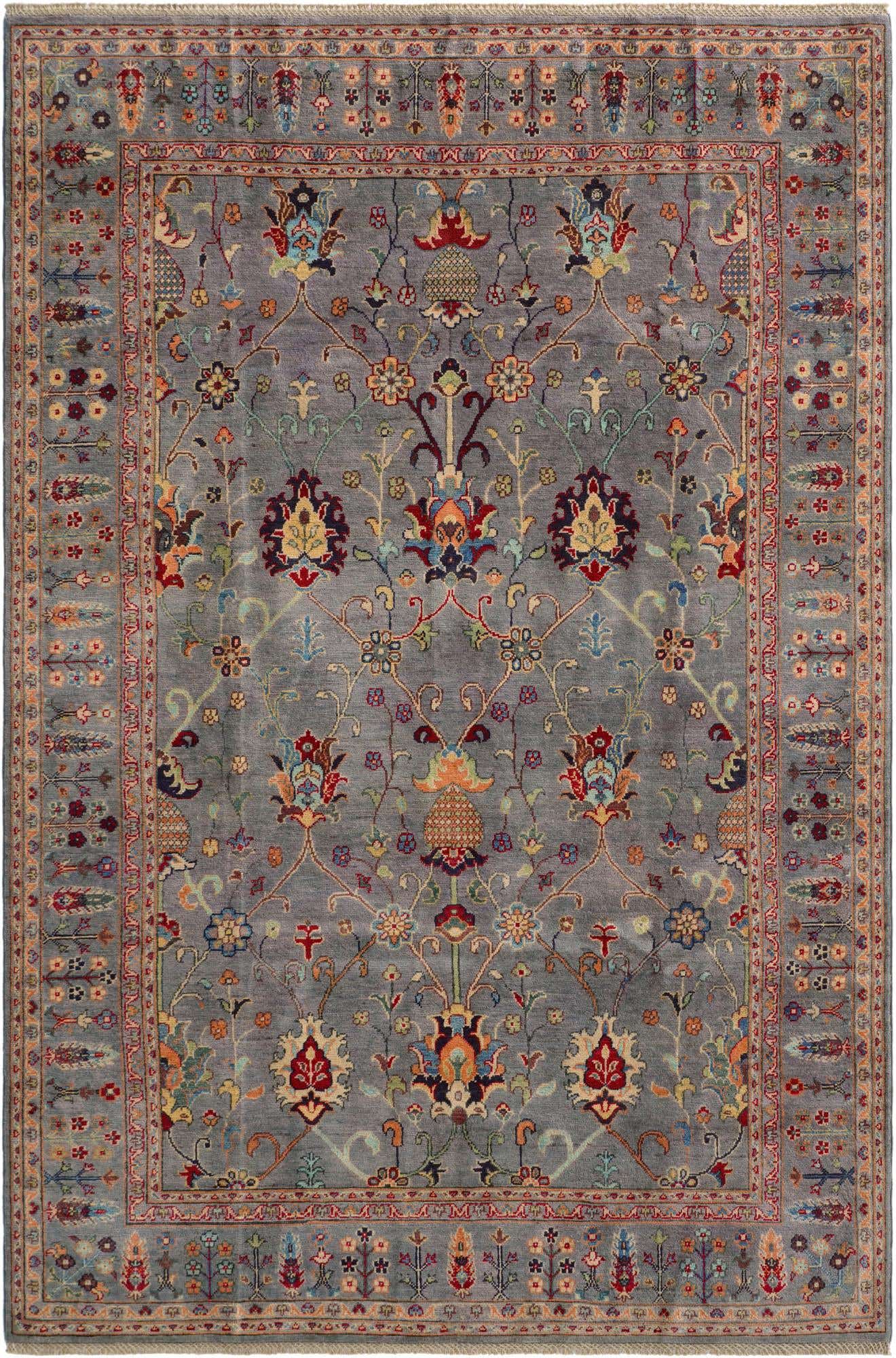 6' 3 x 9' 5 Hand Knotted Kazak Rug