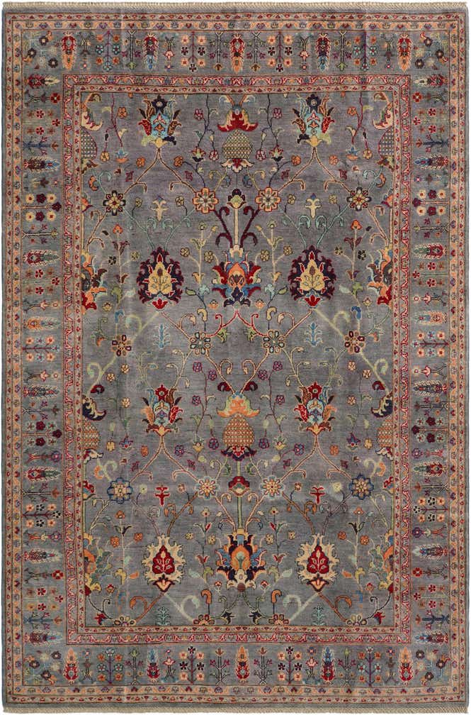 6' 3 x 9' 5 Hand Knotted Kazak Rug