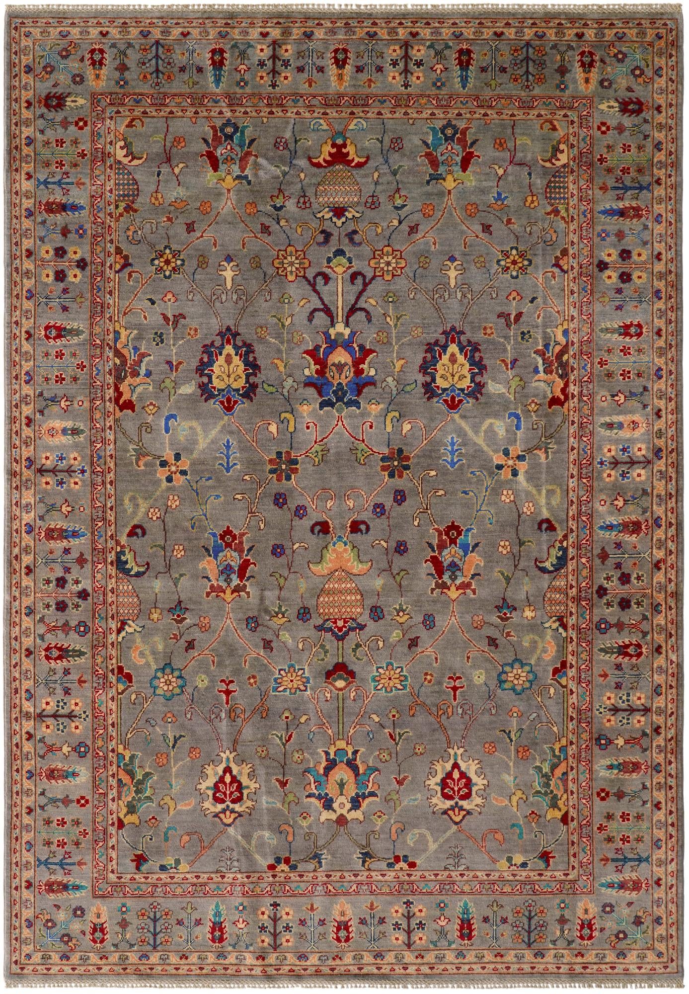 6' 8 x 9' 6 Hand Knotted Kazak Rug