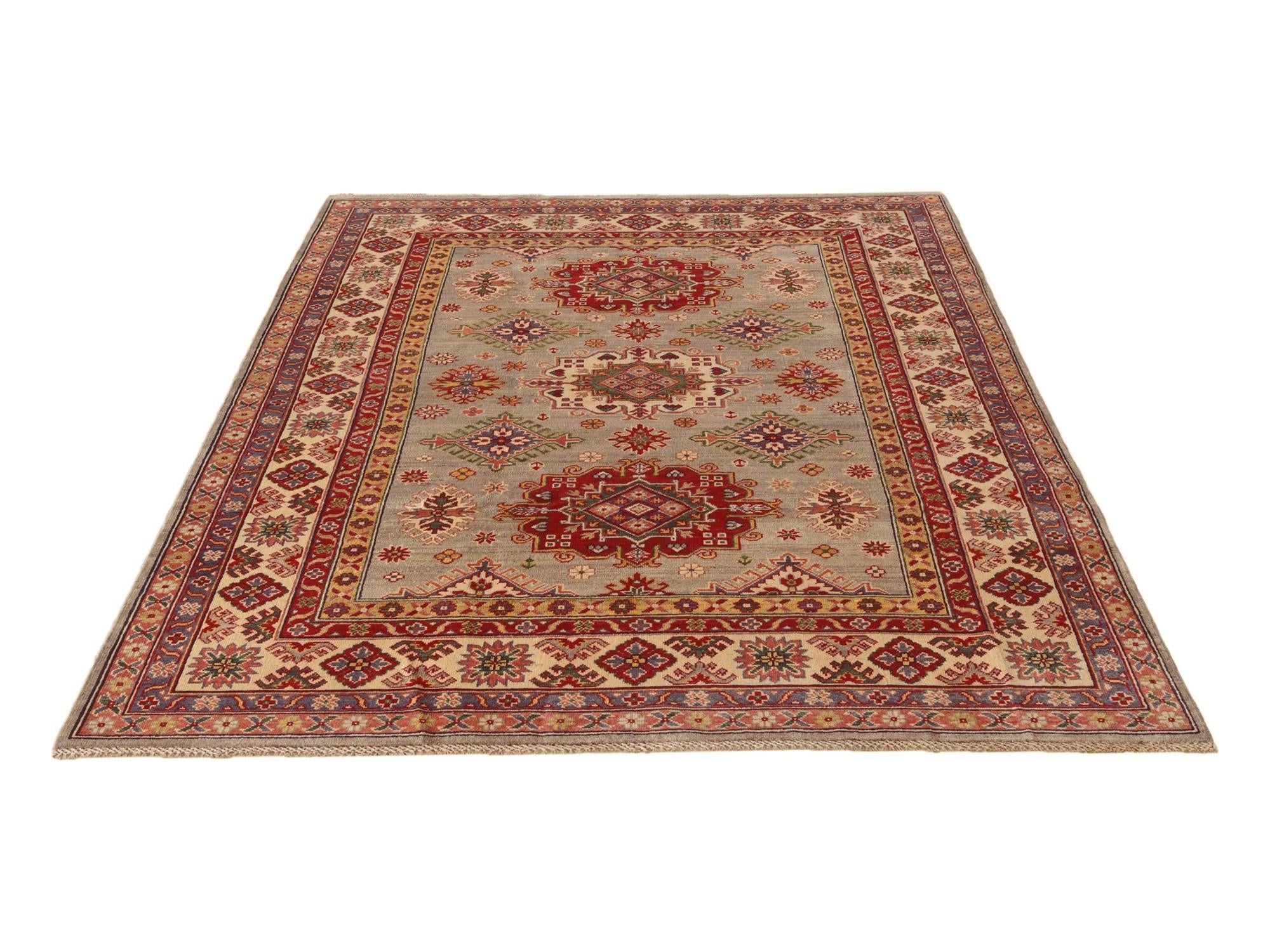 6' 1 x 9' 1 Hand Knotted Kazak Rug