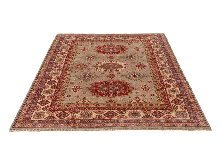 Detail image of 6' 1 x 9' 1 Hand Knotted Kazak Rug