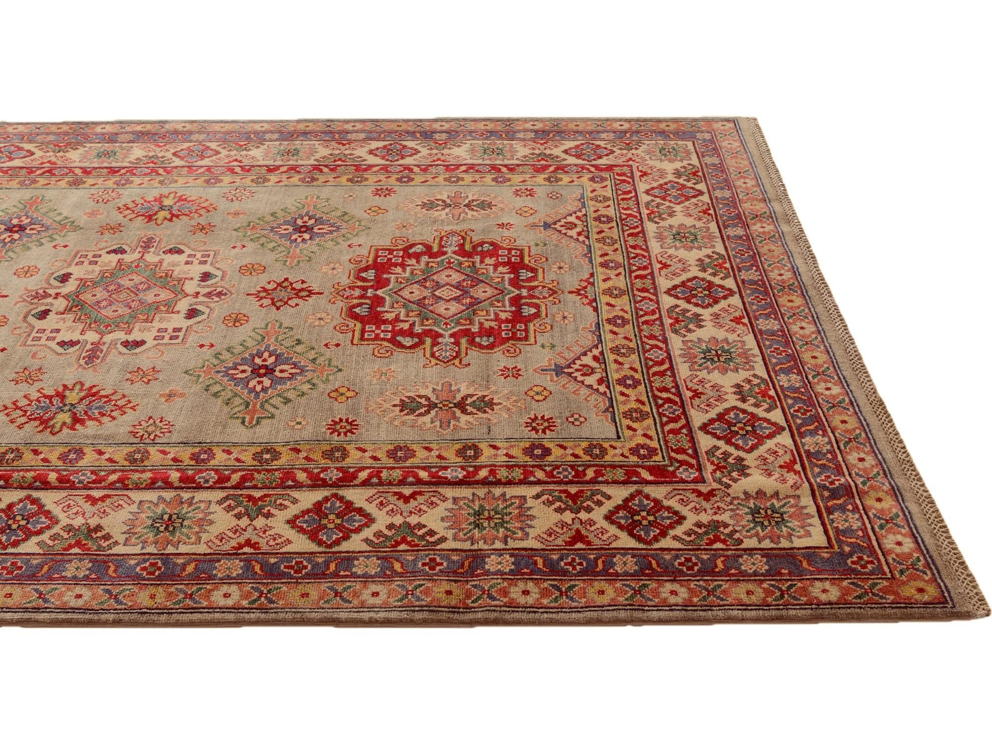 6' 1 x 9' 1 Hand Knotted Kazak Rug