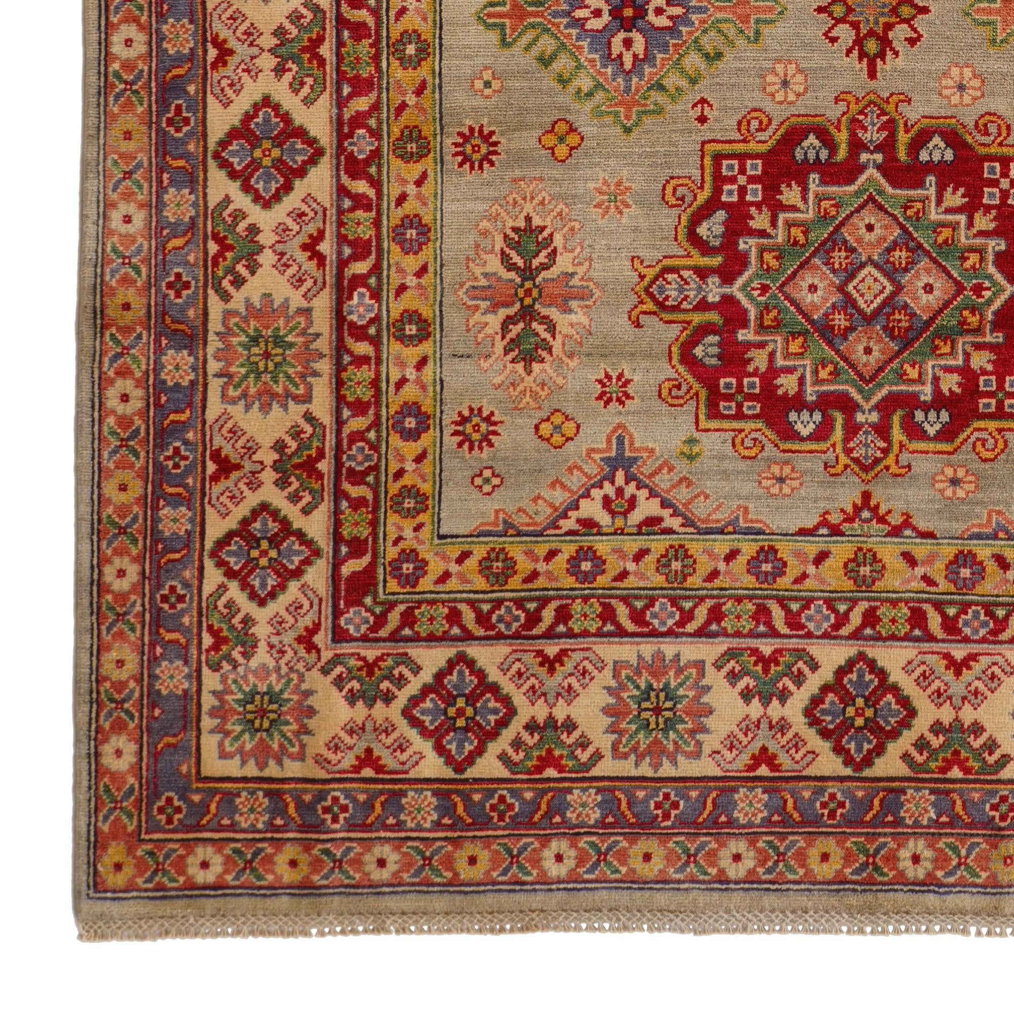 6' 1 x 9' 1 Hand Knotted Kazak Rug