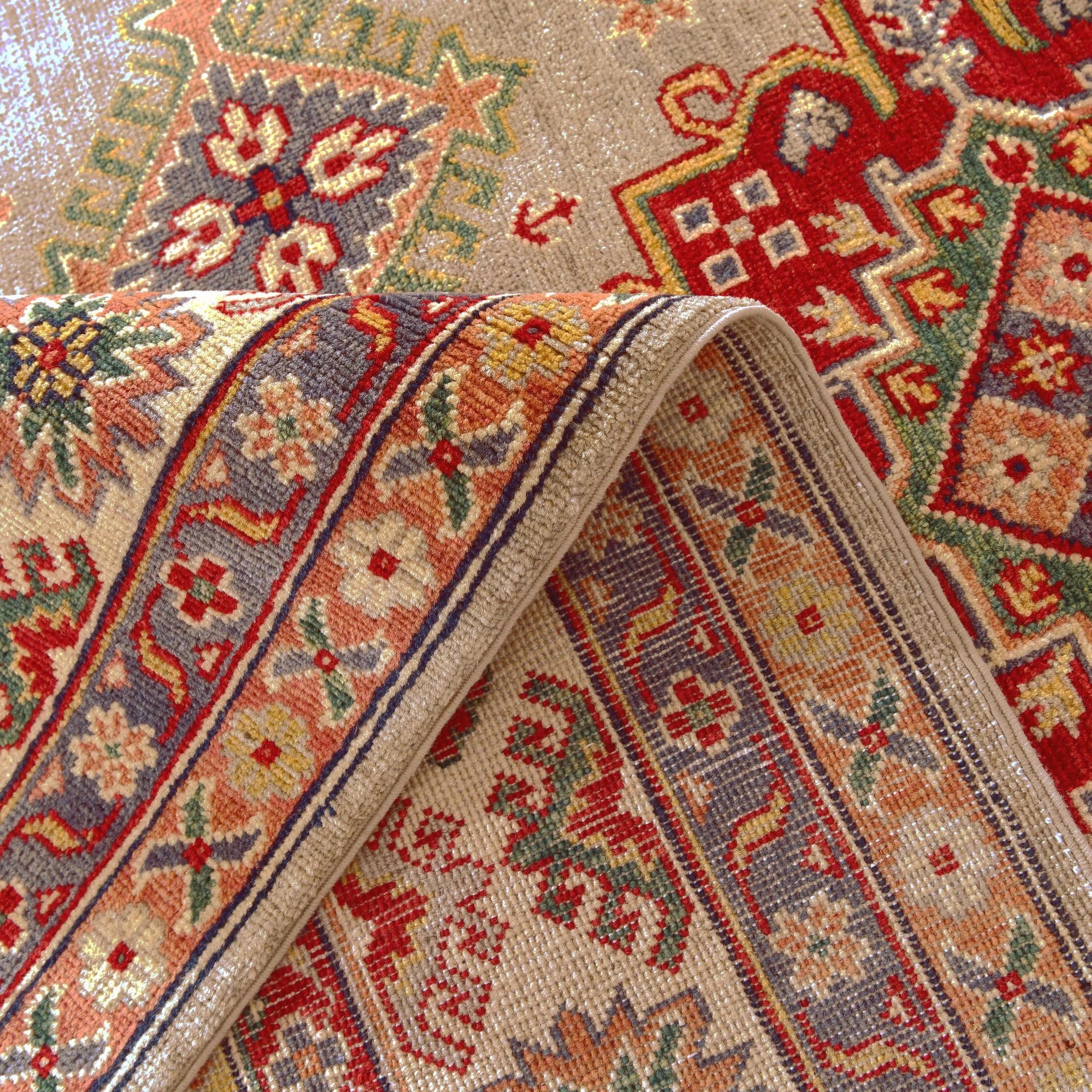6' 1 x 9' 1 Hand Knotted Kazak Rug