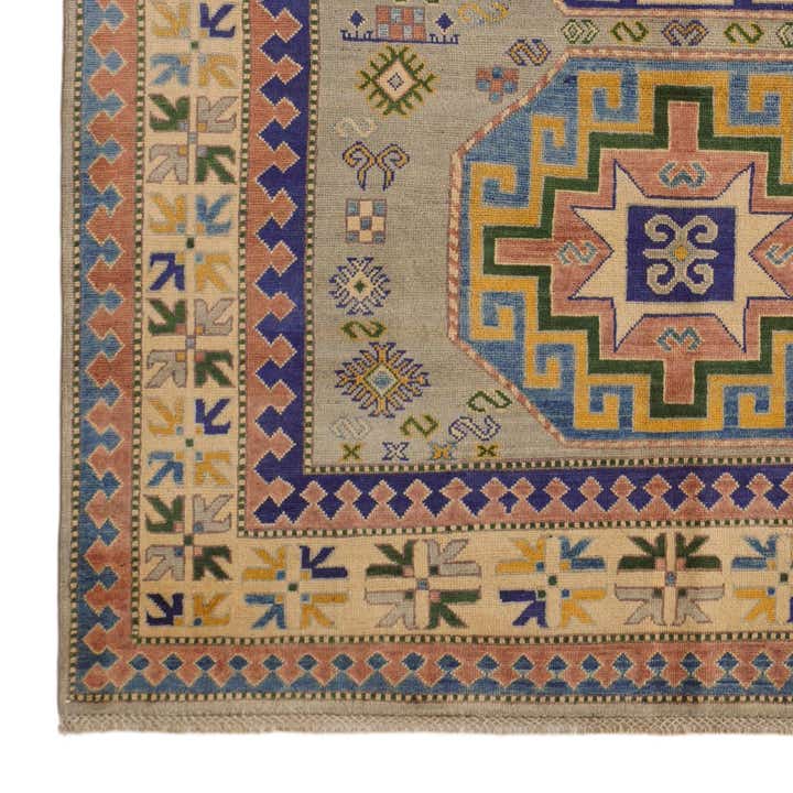 5' 9 x 8' 1 Hand Knotted Kazak Rug
