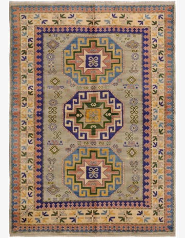 5' 9 x 8' 1 Hand Knotted Kazak Rug