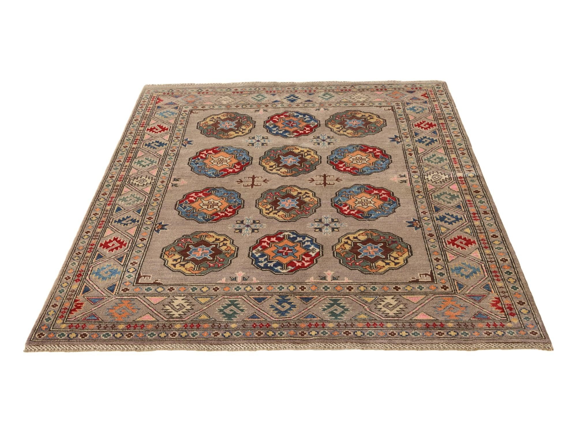 4' 11 x 6' 6 Hand Knotted Kazak Rug
