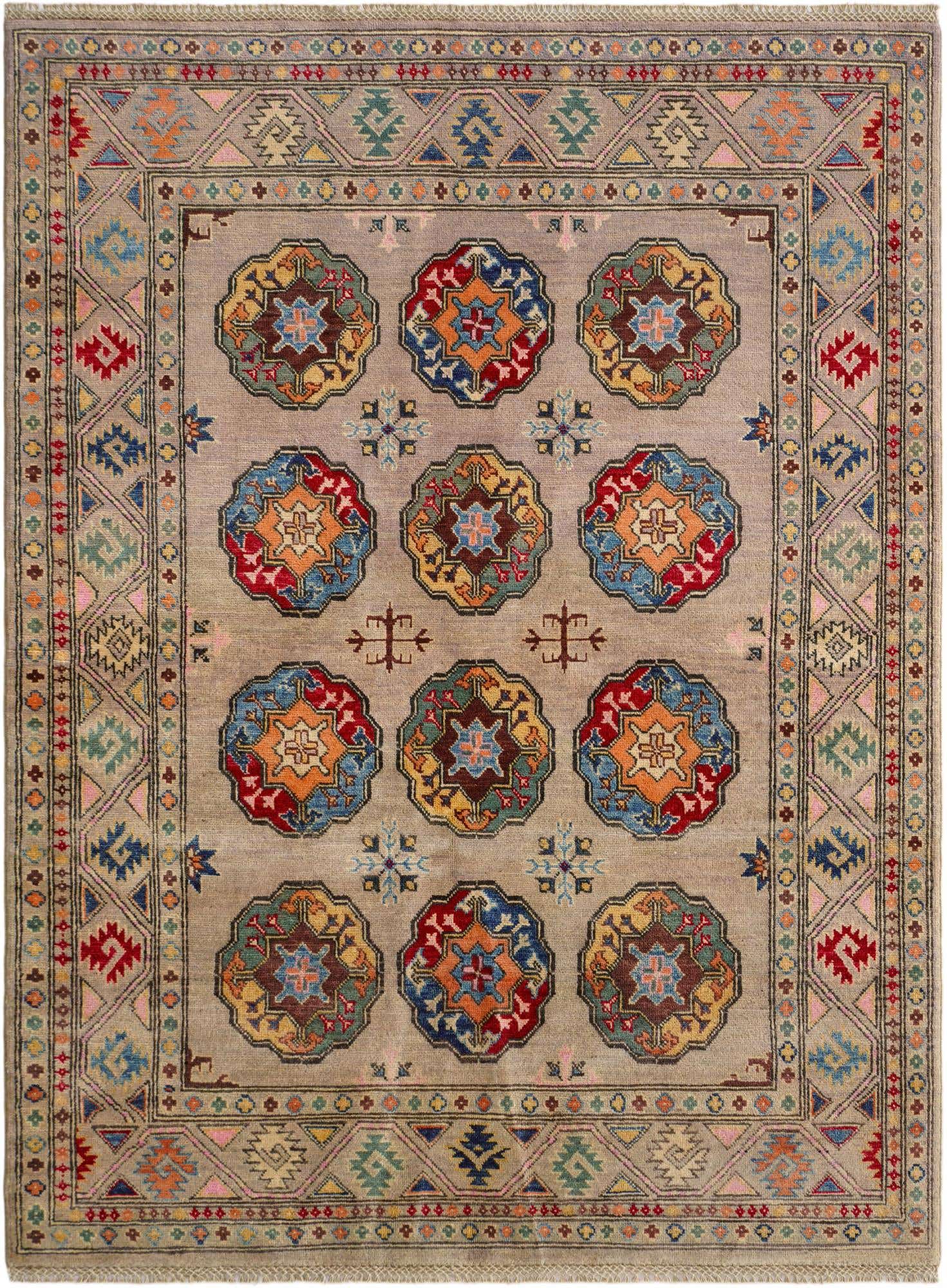 4' 11 x 6' 6 Hand Knotted Kazak Rug