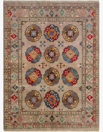 4' 11 x 6' 6 Hand Knotted Kazak Rug