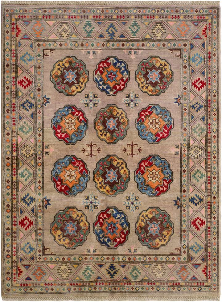 4' 11 x 6' 6 Hand Knotted Kazak Rug