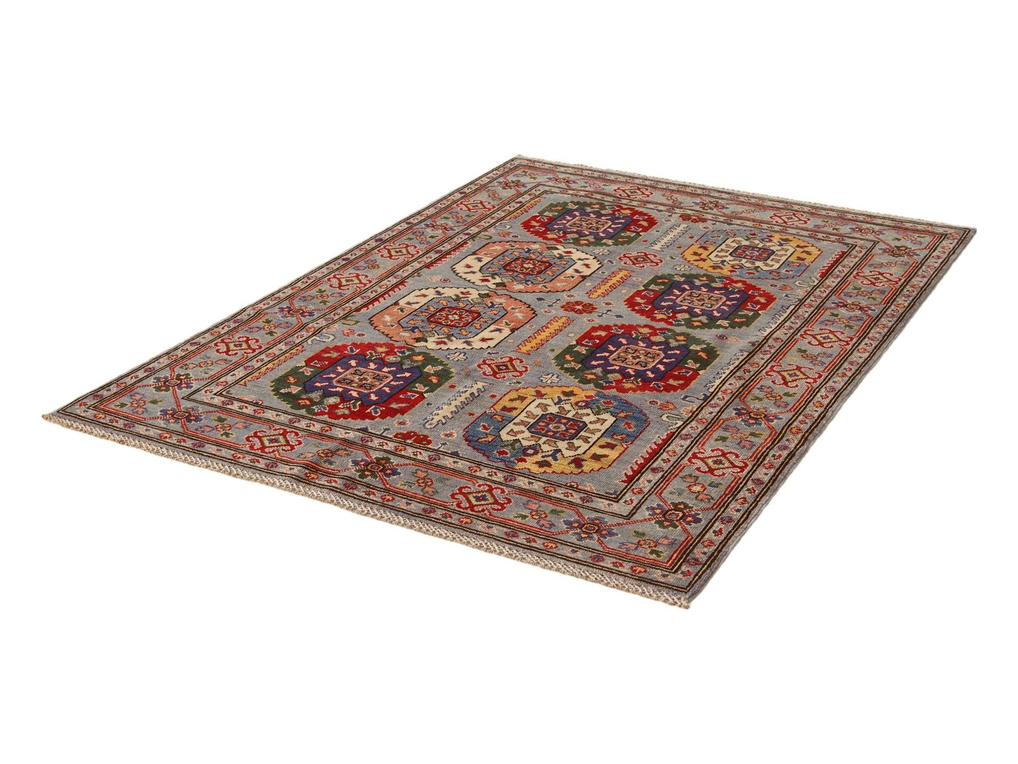 4' 3 x 6' Hand Knotted Kazak Rug