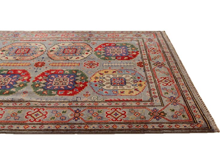 Detail image of 4' 3 x 6' Hand Knotted Kazak Rug