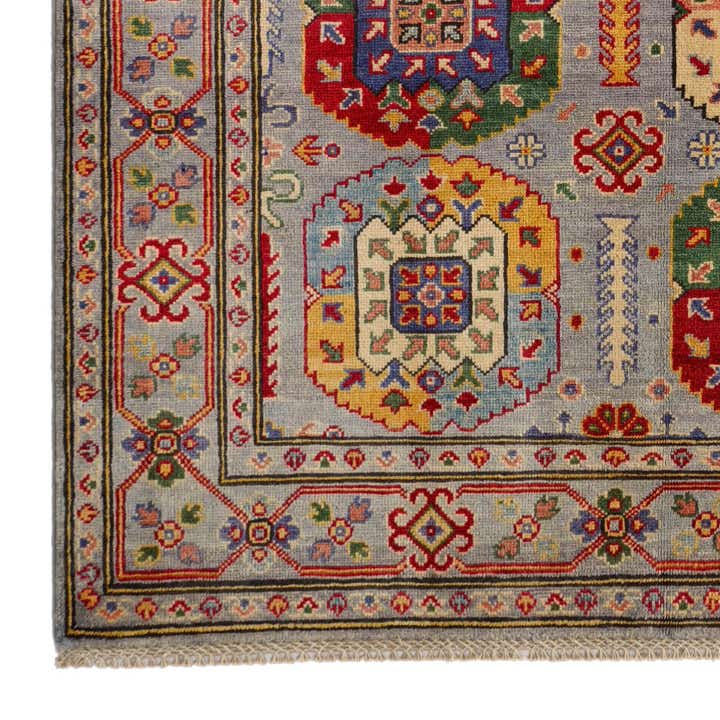 4' 3 x 6' Hand Knotted Kazak Rug