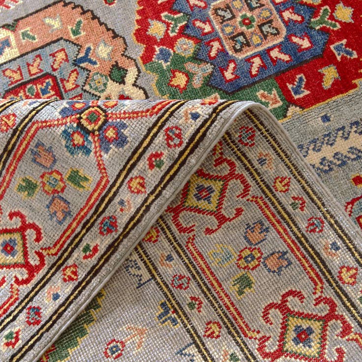 Detail image of 4' 3 x 6' Hand Knotted Kazak Rug
