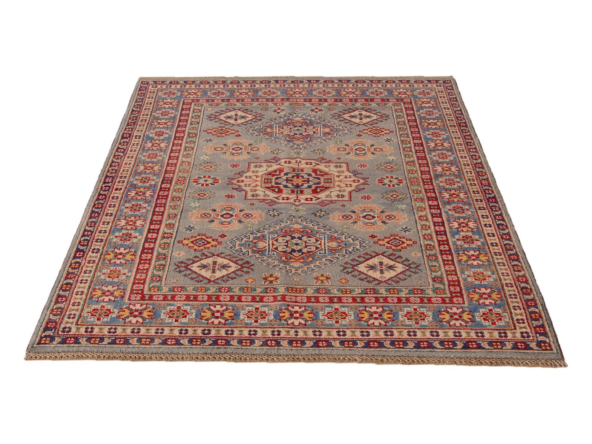4' 2 x 5' 11 Hand Knotted Kazak Rug