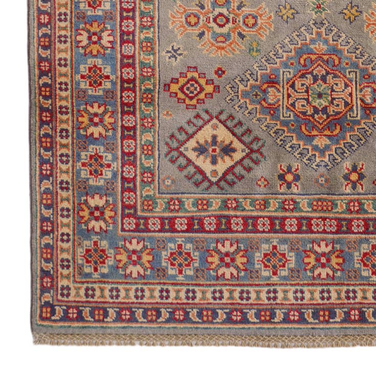 Detail image of 4' 2 x 5' 11 Hand Knotted Kazak Rug