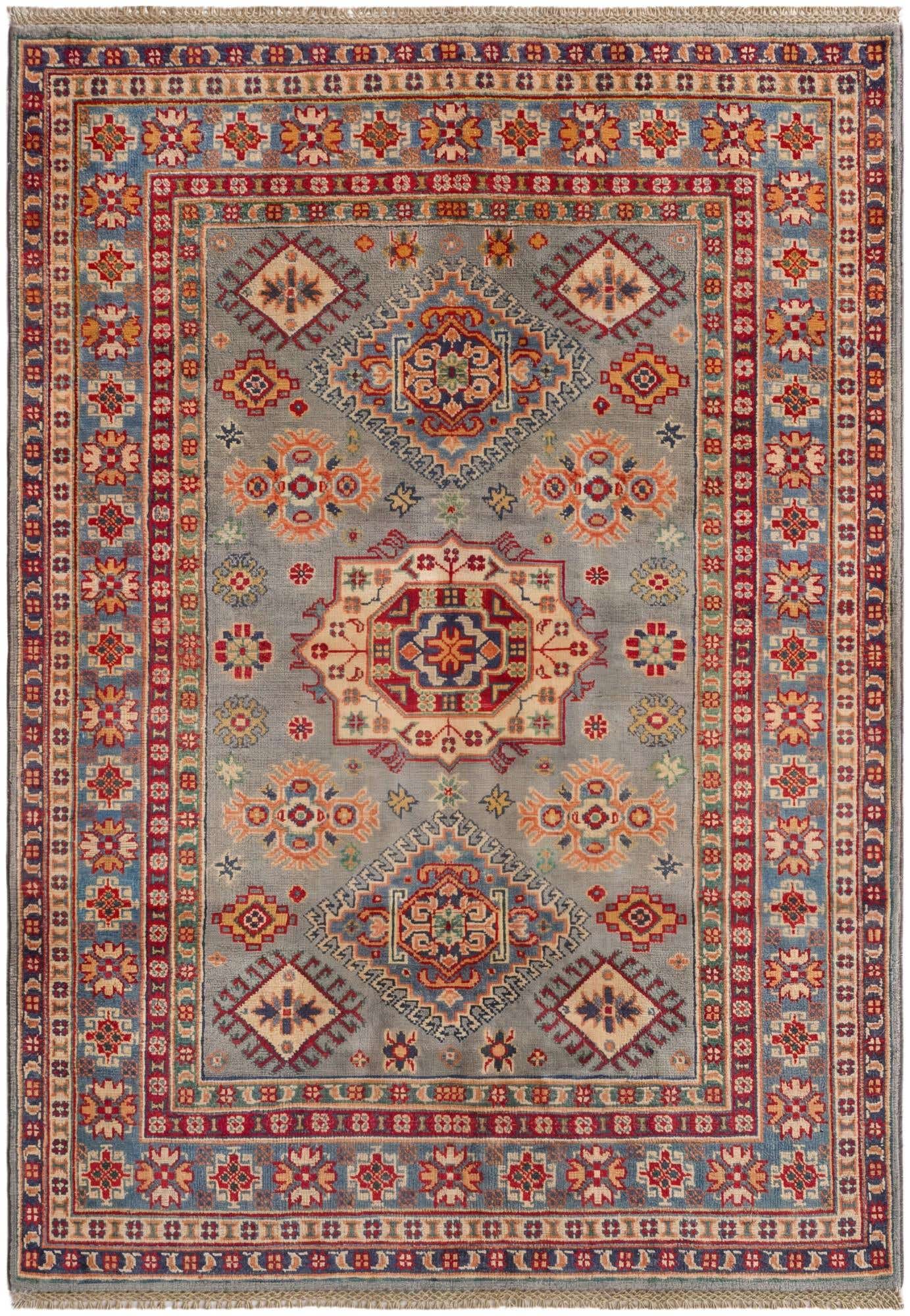 4' 2 x 5' 11 Hand Knotted Kazak Rug