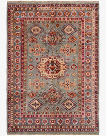 4' 2 x 5' 11 Hand Knotted Kazak Rug