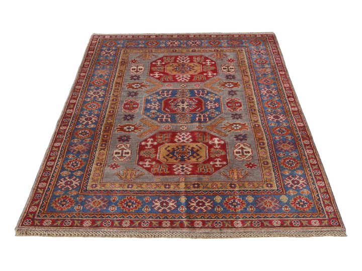 4' x 6' 2 Hand Knotted Kazak Rug