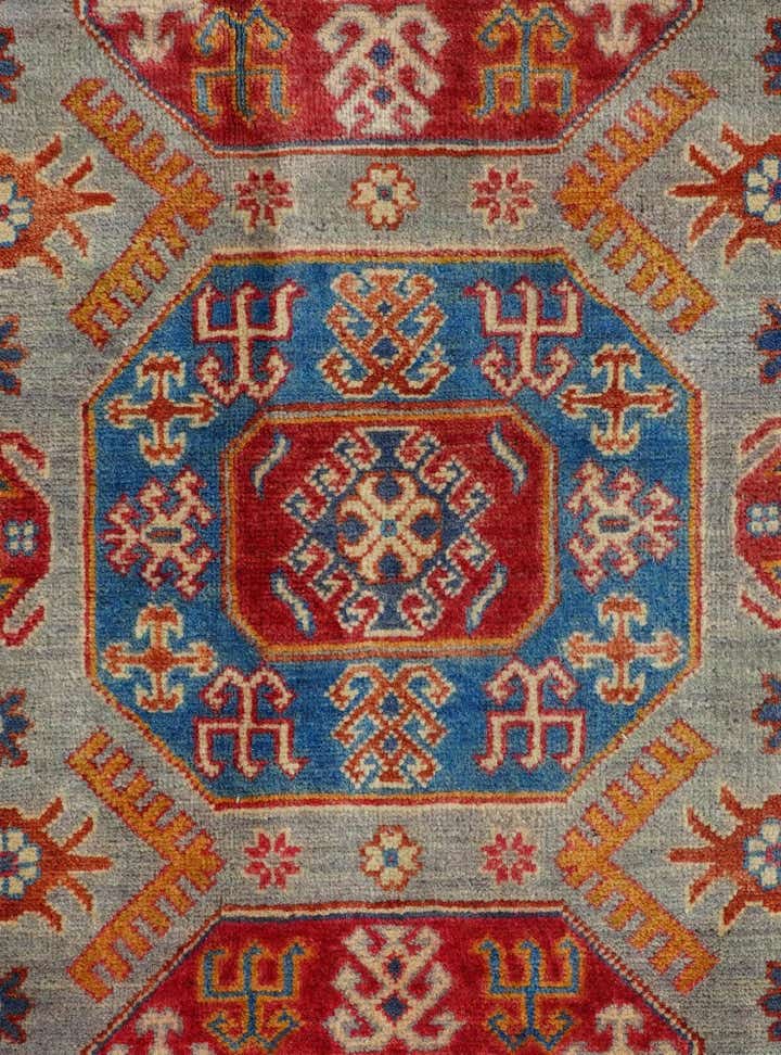 4' x 6' 2 Hand Knotted Kazak Rug