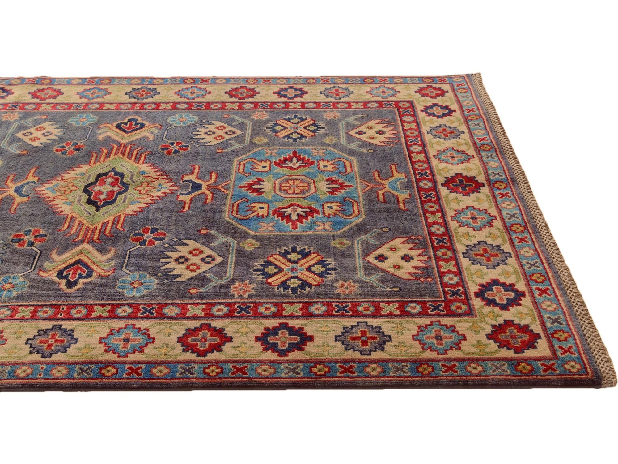 4' x 5' 11 Hand Knotted Kazak Rug