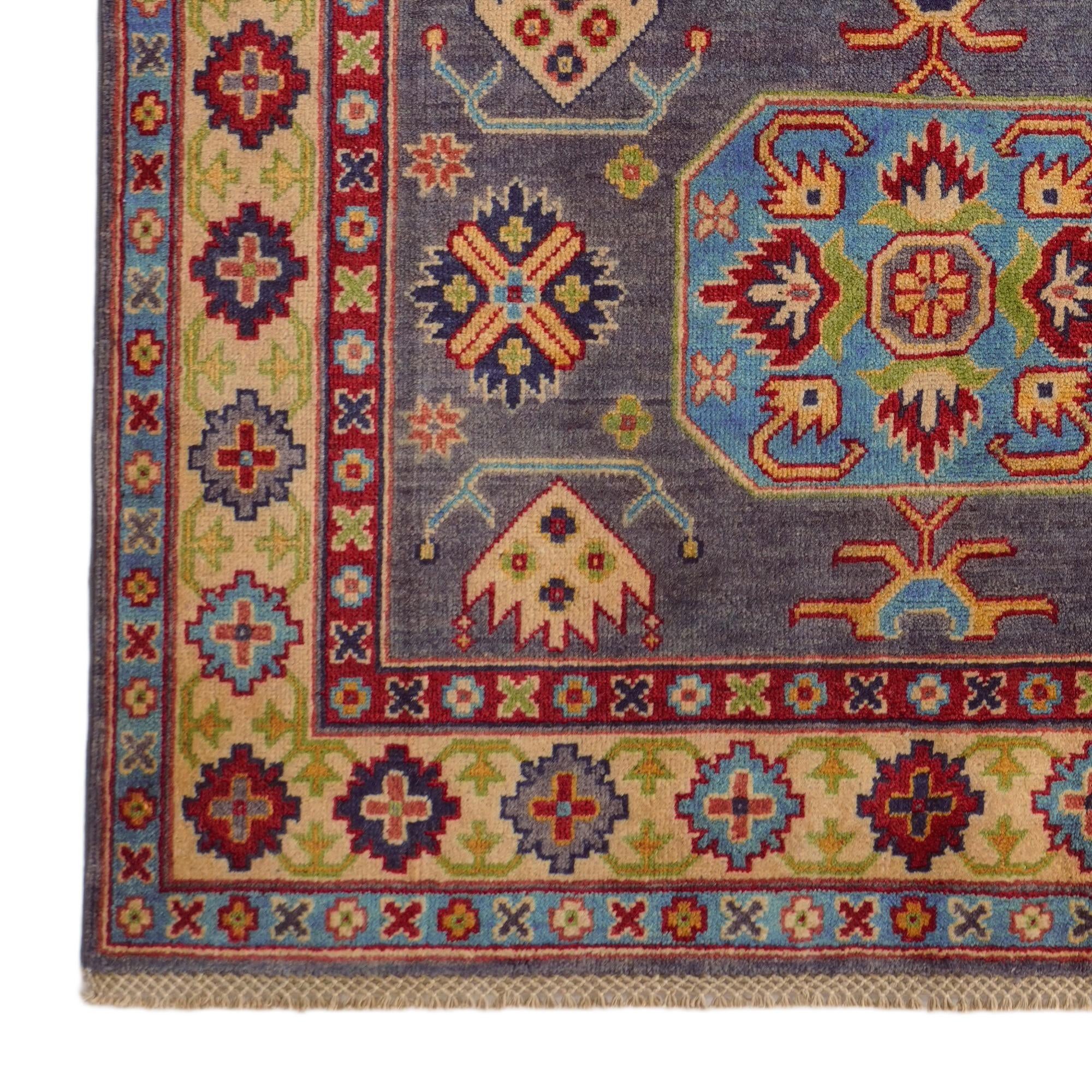 4' x 5' 11 Hand Knotted Kazak Rug