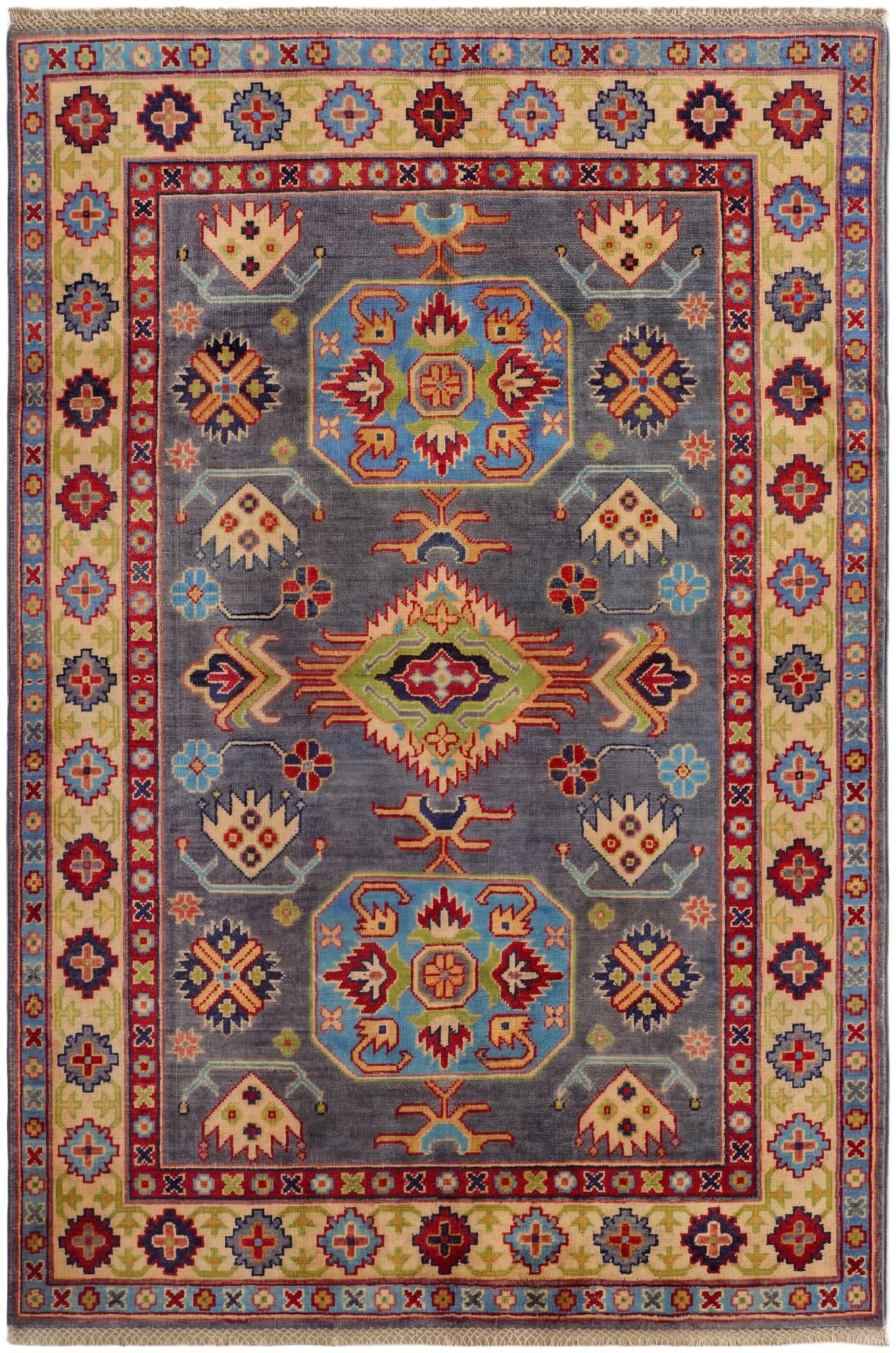 4' x 5' 11 Hand Knotted Kazak Rug
