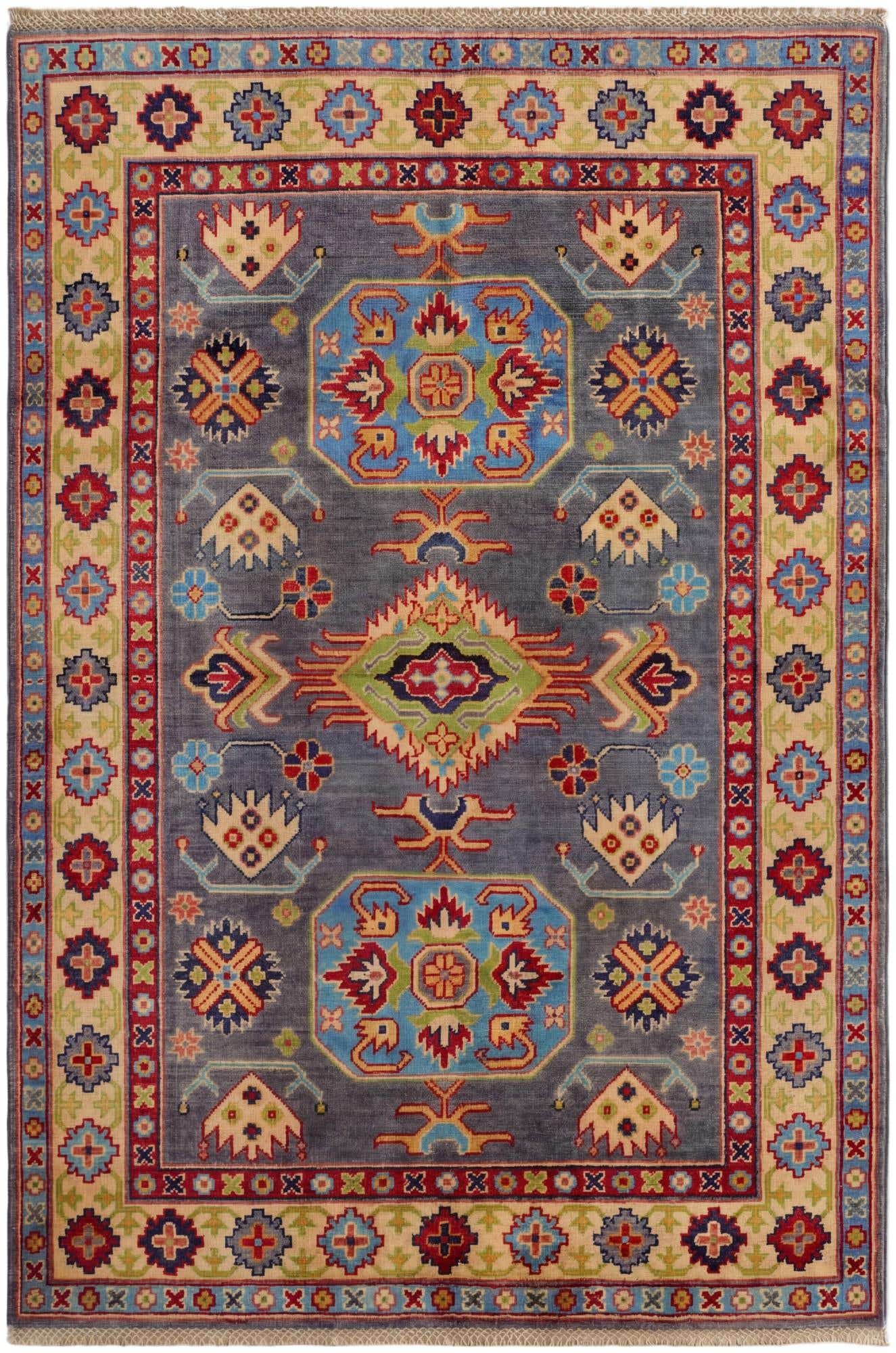 4' x 5' 11 Hand Knotted Kazak Rug