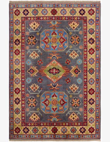 4' x 5' 11 Hand Knotted Kazak Rug