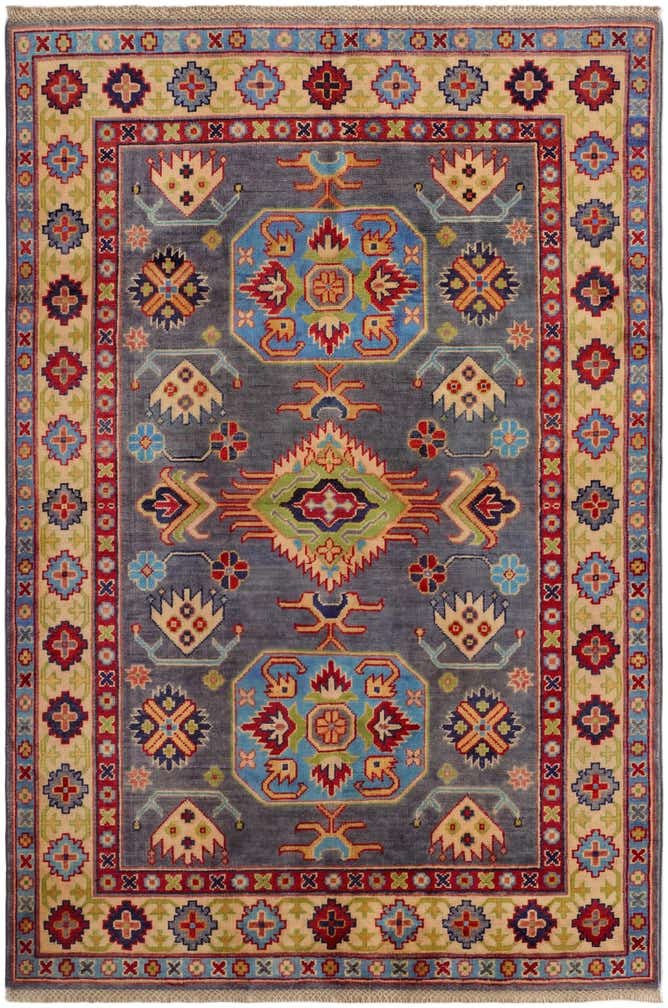 4' x 5' 11 Hand Knotted Kazak Rug