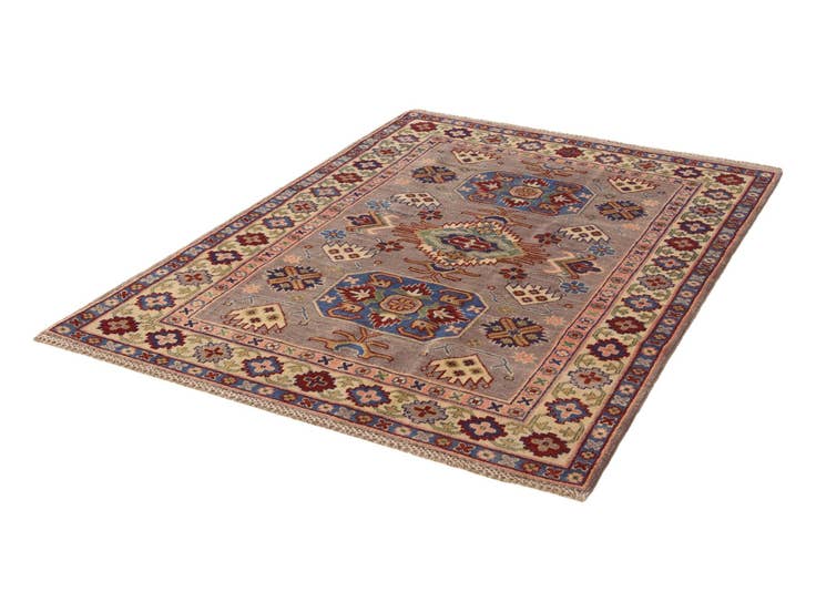 Detail image of 4' x 5' 10 Hand Knotted Kazak Rug